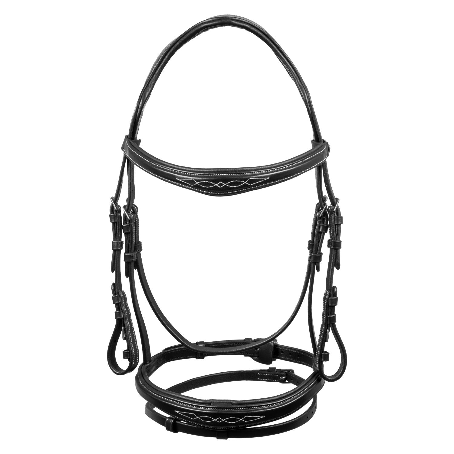 Bridle In Soft Stitched Leather black / xFull