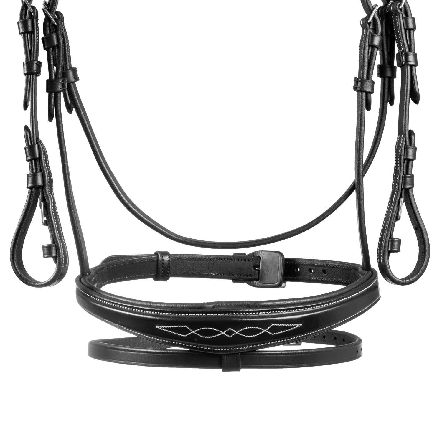 Bridle In Soft Stitched Leather black / Cob
