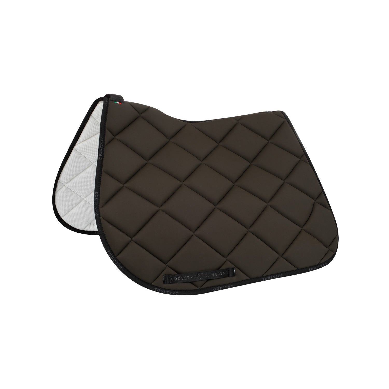 Jumping saddle pad breathable technical fabric MILITARY GREEN / BLACK / PONNY