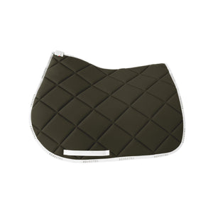 Jumping saddle pad breathable technical fabric MILITARY GREEN / BLACK / PONNY