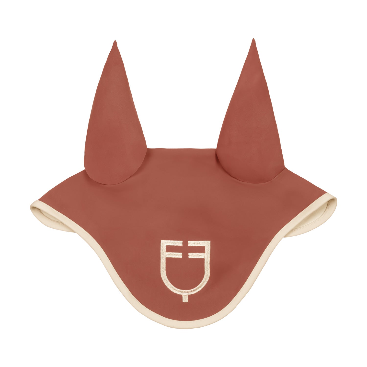 Wave Quilting fly veil in technical fabric REDWOOD (18-1443) / ANTIQUE WHITE (11-0105) / FULL