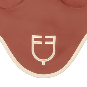 Wave Quilting fly veil in technical fabric REDWOOD (18-1443) / ANTIQUE WHITE (11-0105) / FULL