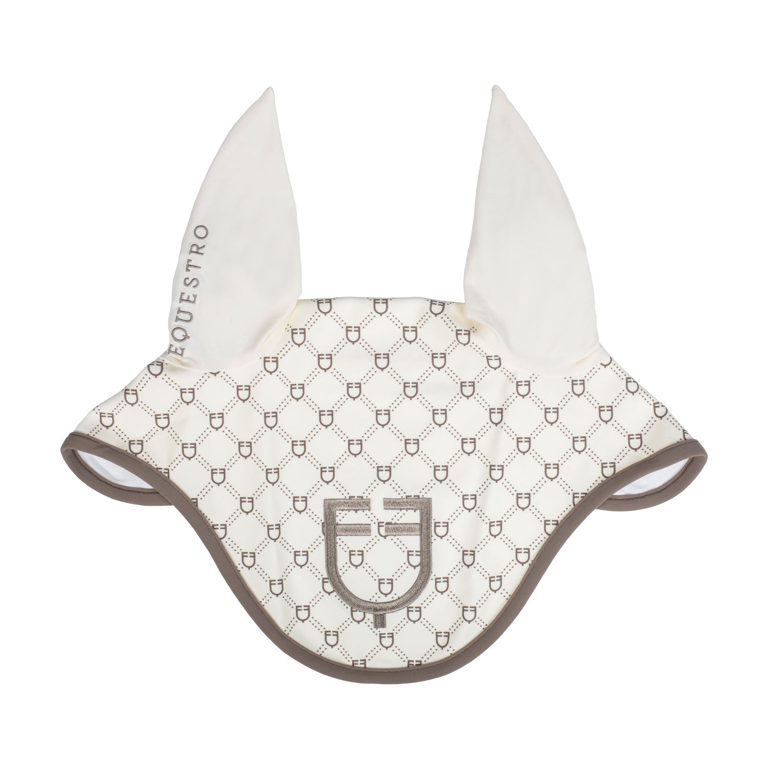 MONOGRAM PRINT FLY VEIL ANTIQUE WHITE (11-0105) / WALNUT (18-1112) / PONNY