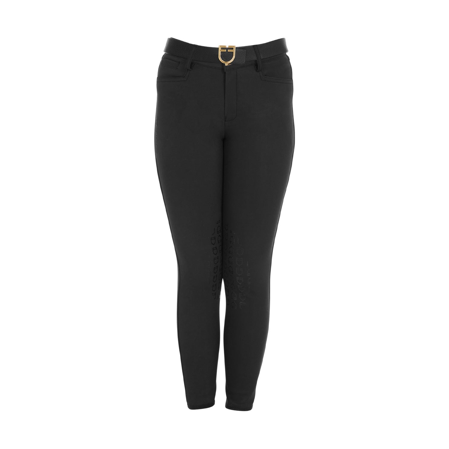 Kids' unisex slim fit breeches BLACK / 10 YEARS