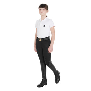 Kids' unisex slim fit breeches BLACK / 10 YEARS