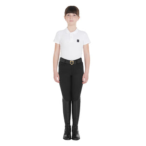 Kids' unisex slim fit breeches BLACK / 10 YEARS