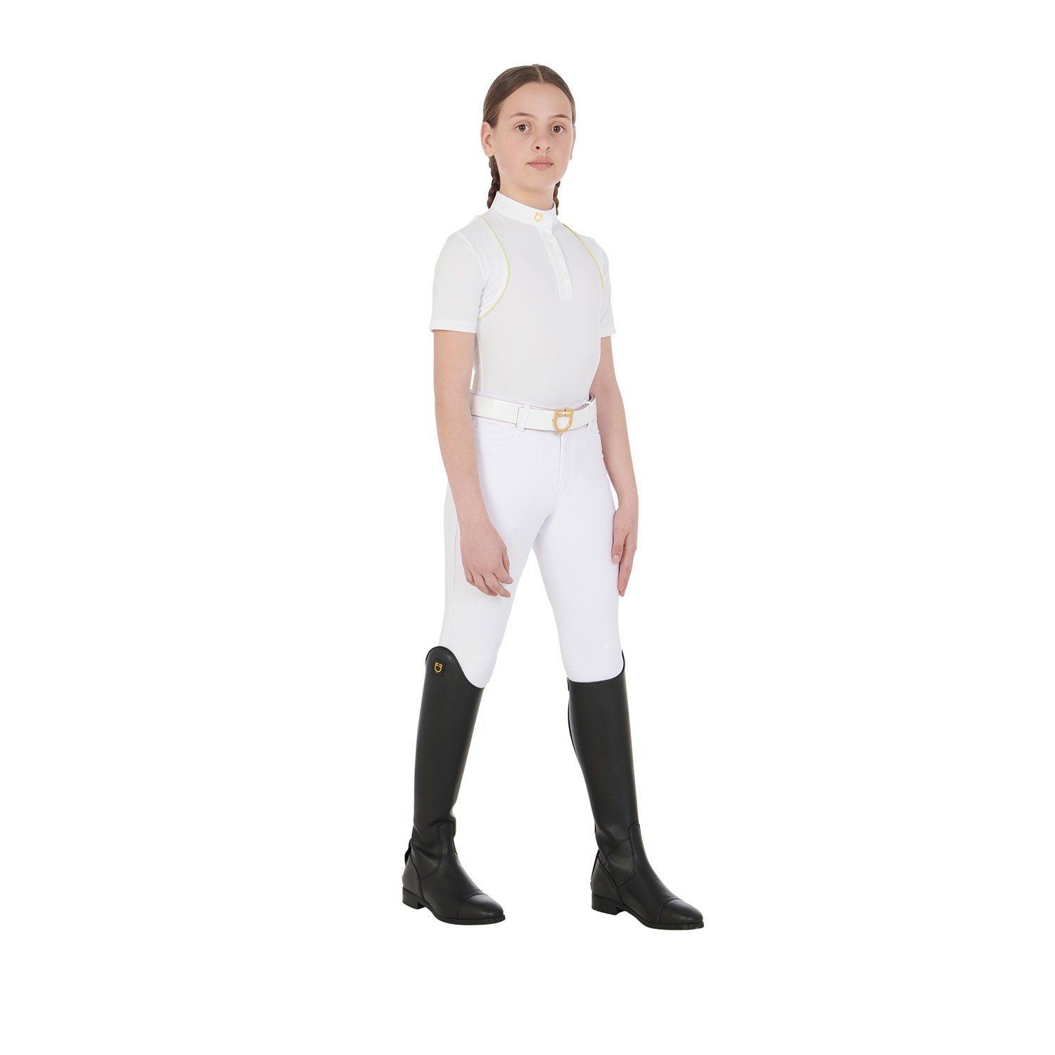 Kids' unisex slim fit breeches WHITE / 10 YEARS