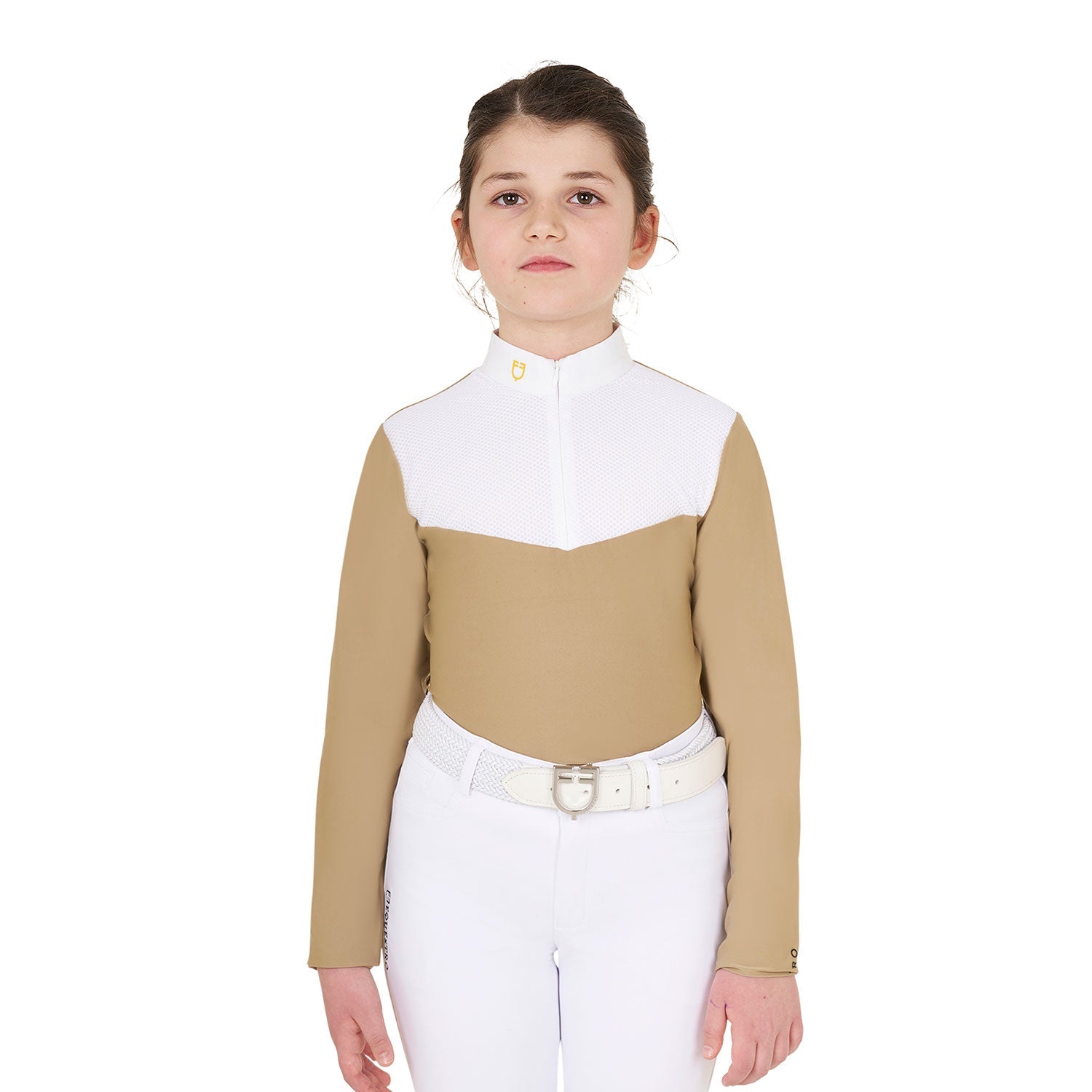 Girls' long-sleeved polo shirt