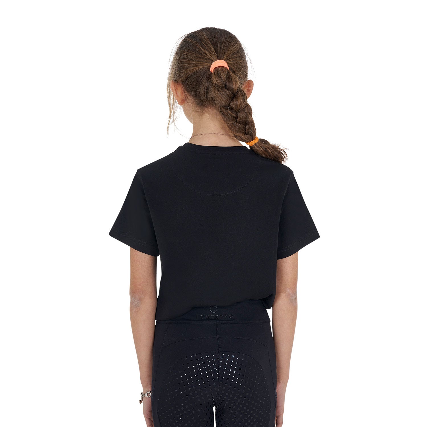 Girls' Wild Life cotton T-shirt with print BLACK / 8 YEARS
