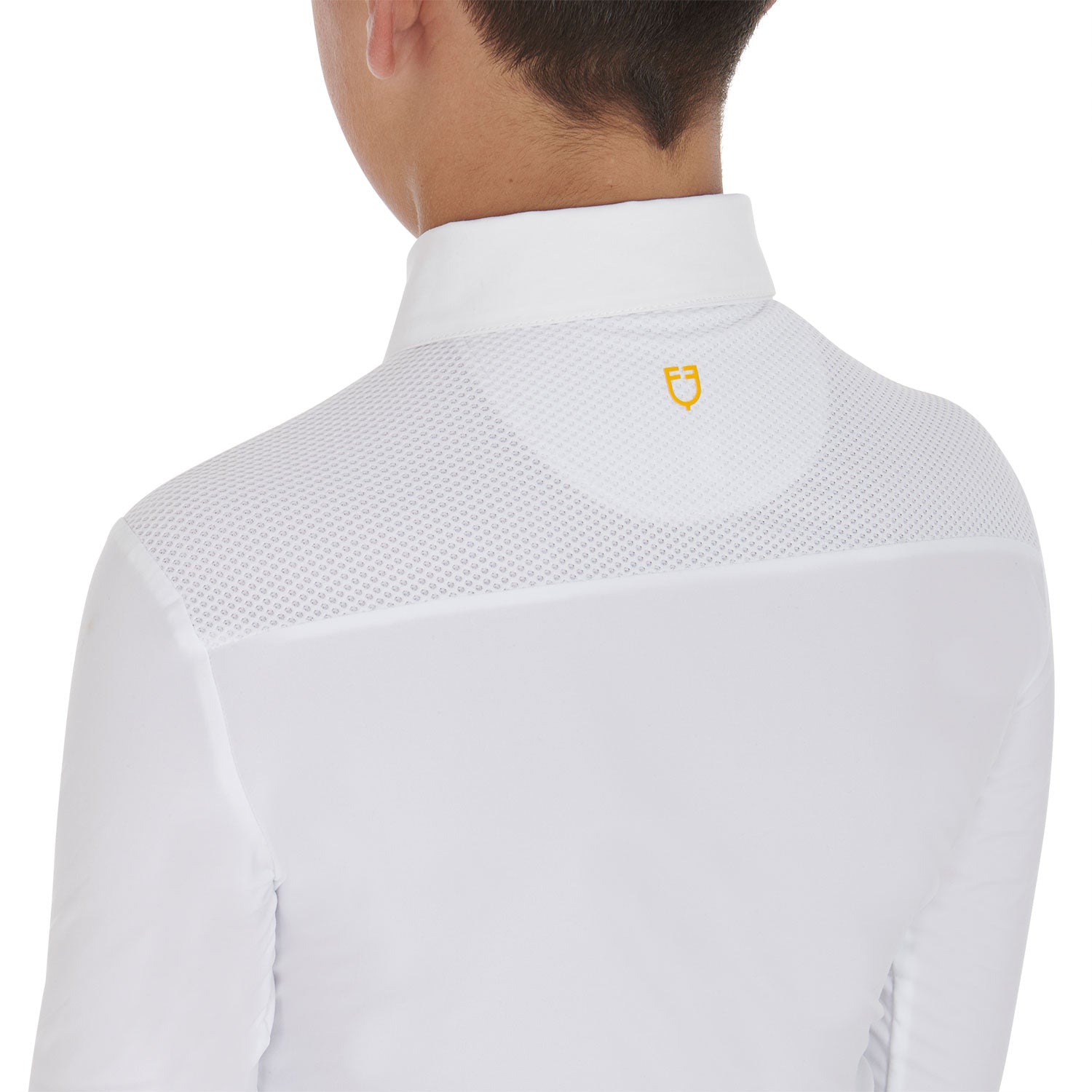Boys' long-sleeved polo shirt with buttons