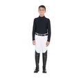 Boys' training base layer in technical fabric BLACK / 10 YEARS