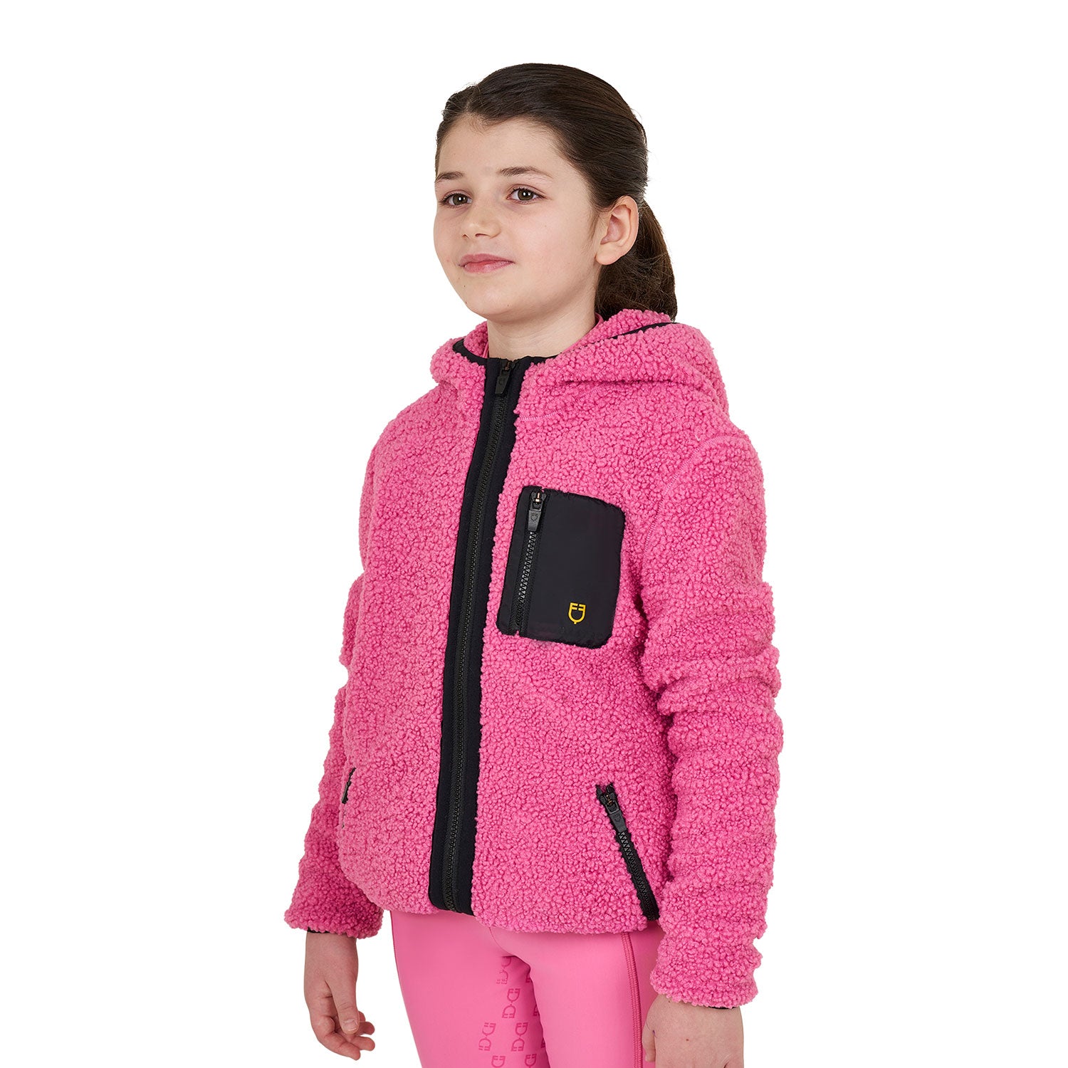 Kids' fleece sweatshirt with front zip CHATEAU ROSE / 8 YEARS