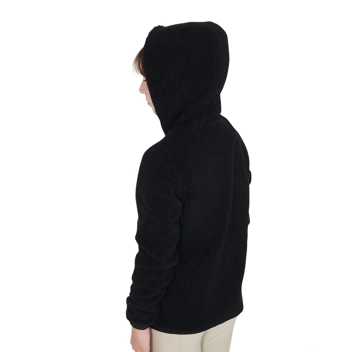 Kids' fleece sweatshirt with front zip BLACK / 8 YEARS
