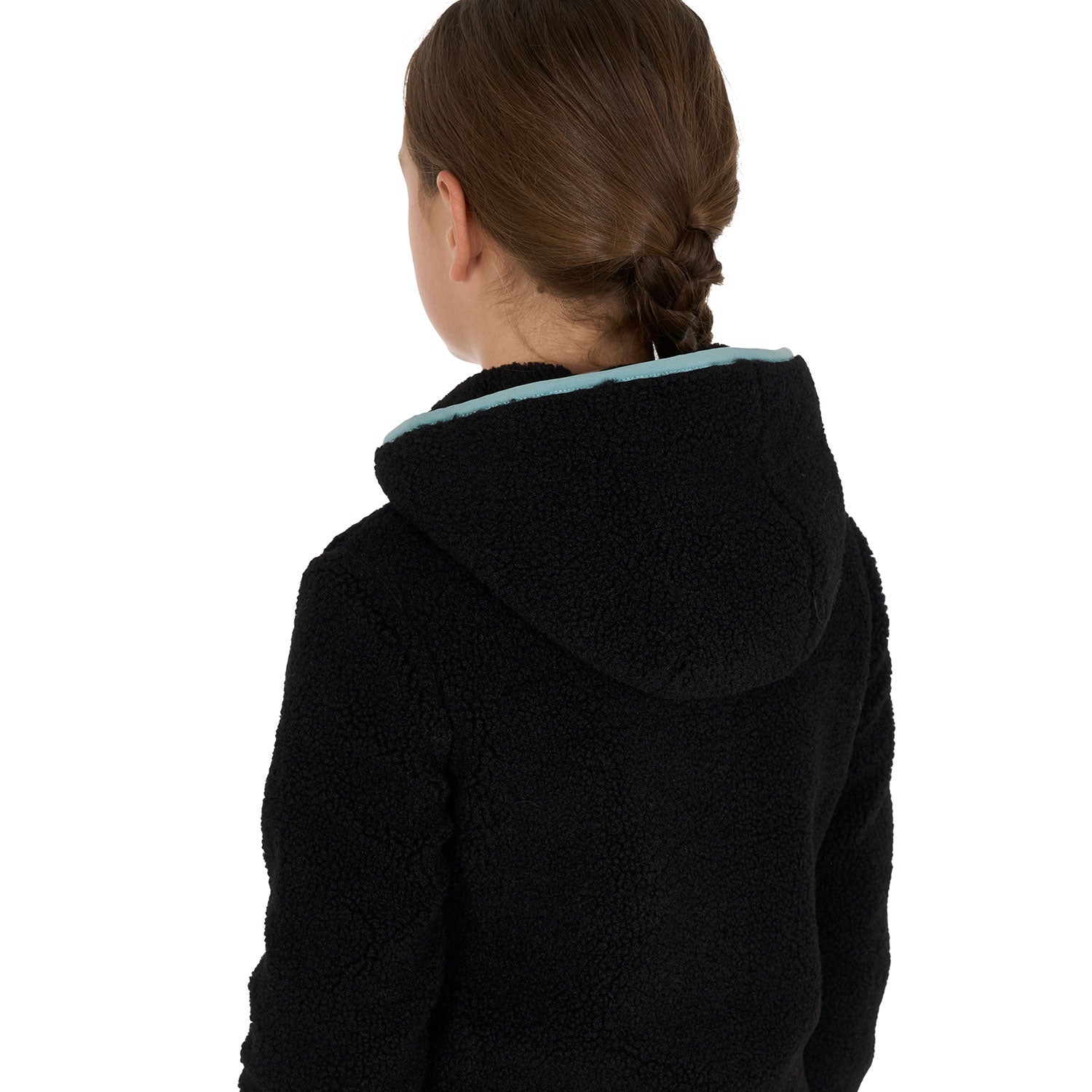 Kids' fleece sweatshirt with front zip BLACK / 8 YEARS
