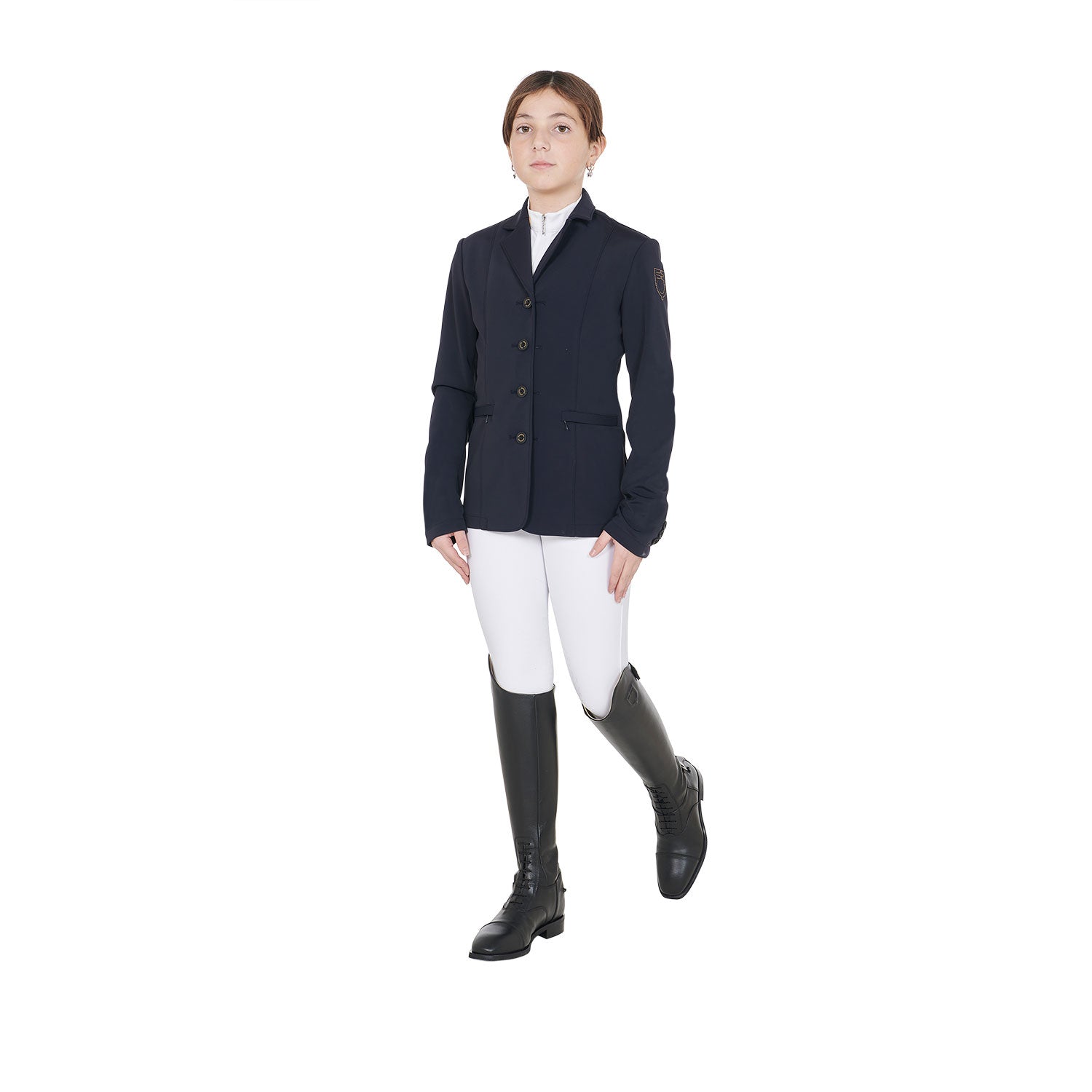 Kids Slim Fit Four Button Jacket NAVY BLAZER (19-3923) / 8 YEARS