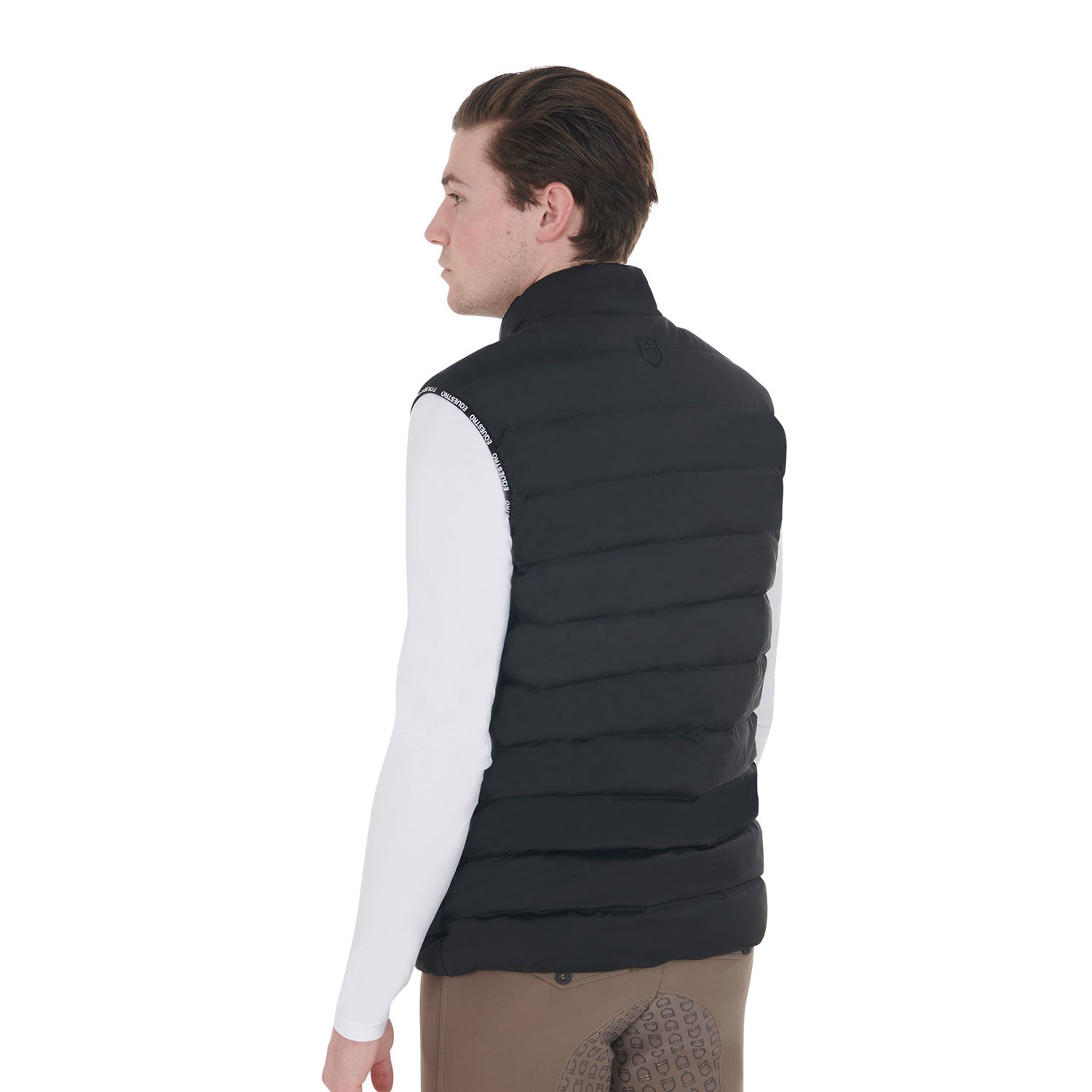 Men'S Stretch Fabric Vest Silicone Patch black / XXL
