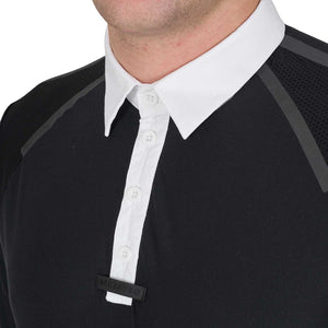 Men'S Slim Fit Competition Polo Shirt Half Sleeve black / L