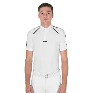 Men'S Slim Fit Competition Polo Shirt Half Sleeve white / L
