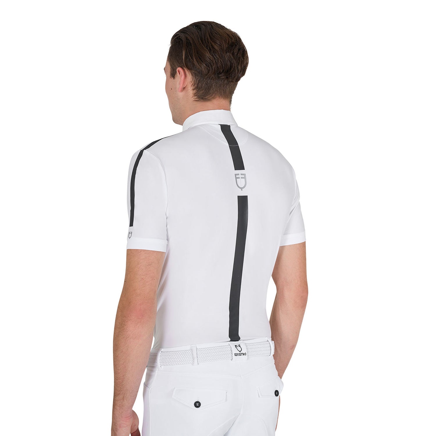 Men'S Slim Fit Competition Polo Shirt Half Sleeve white / L