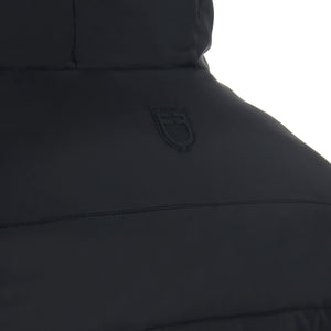 Men'S Down Jacket In Stretch Fabric With Silicone Patch black / L