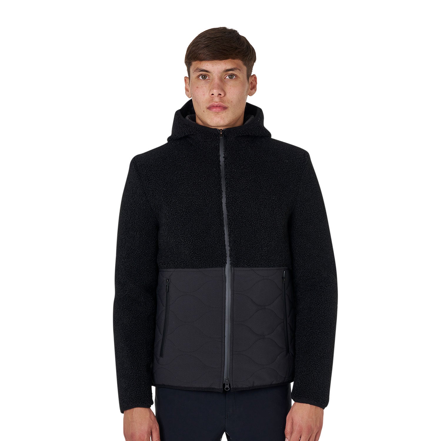 Men's waterproof jacket with Teddy inserts