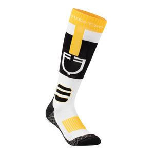 Sock In Technical And Breathable Fabric With Logo Black/White/Yellow / L