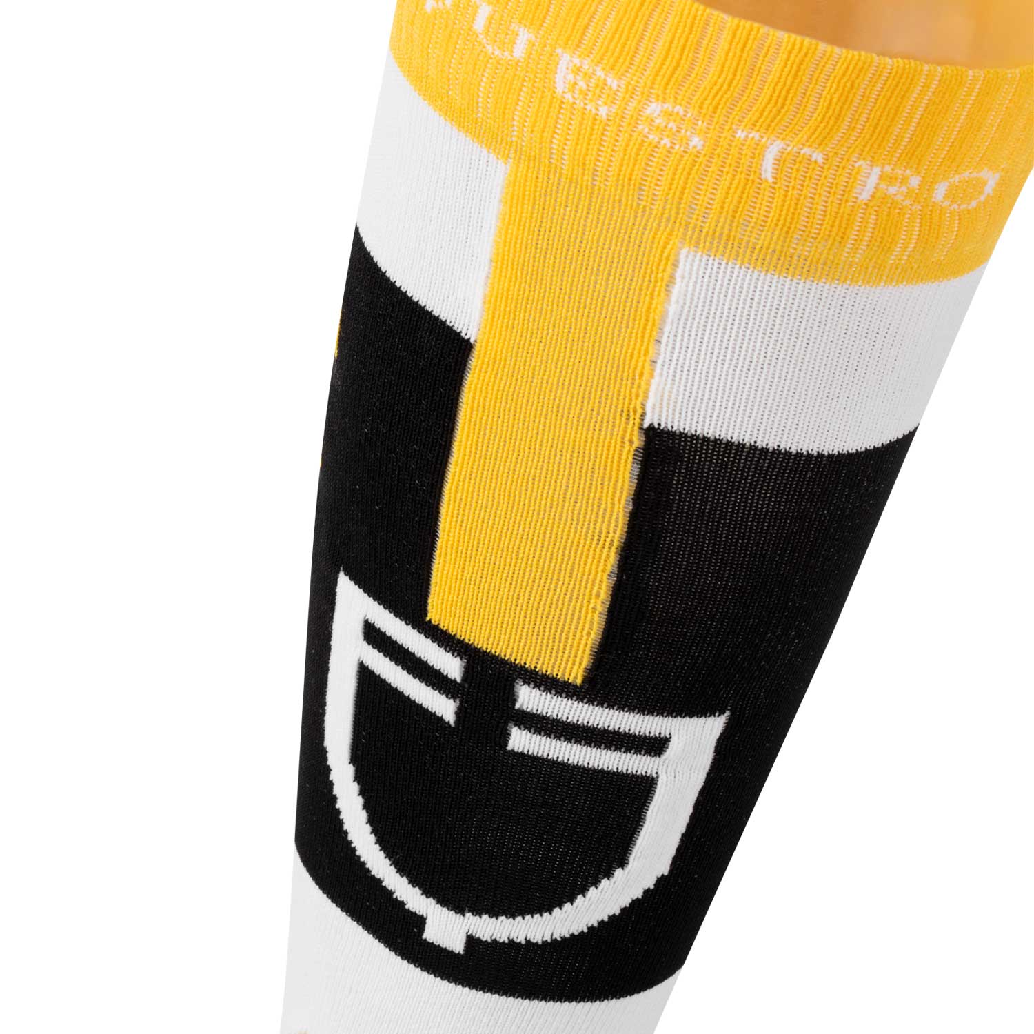 Sock In Technical And Breathable Fabric With Logo Black/White/Yellow / L