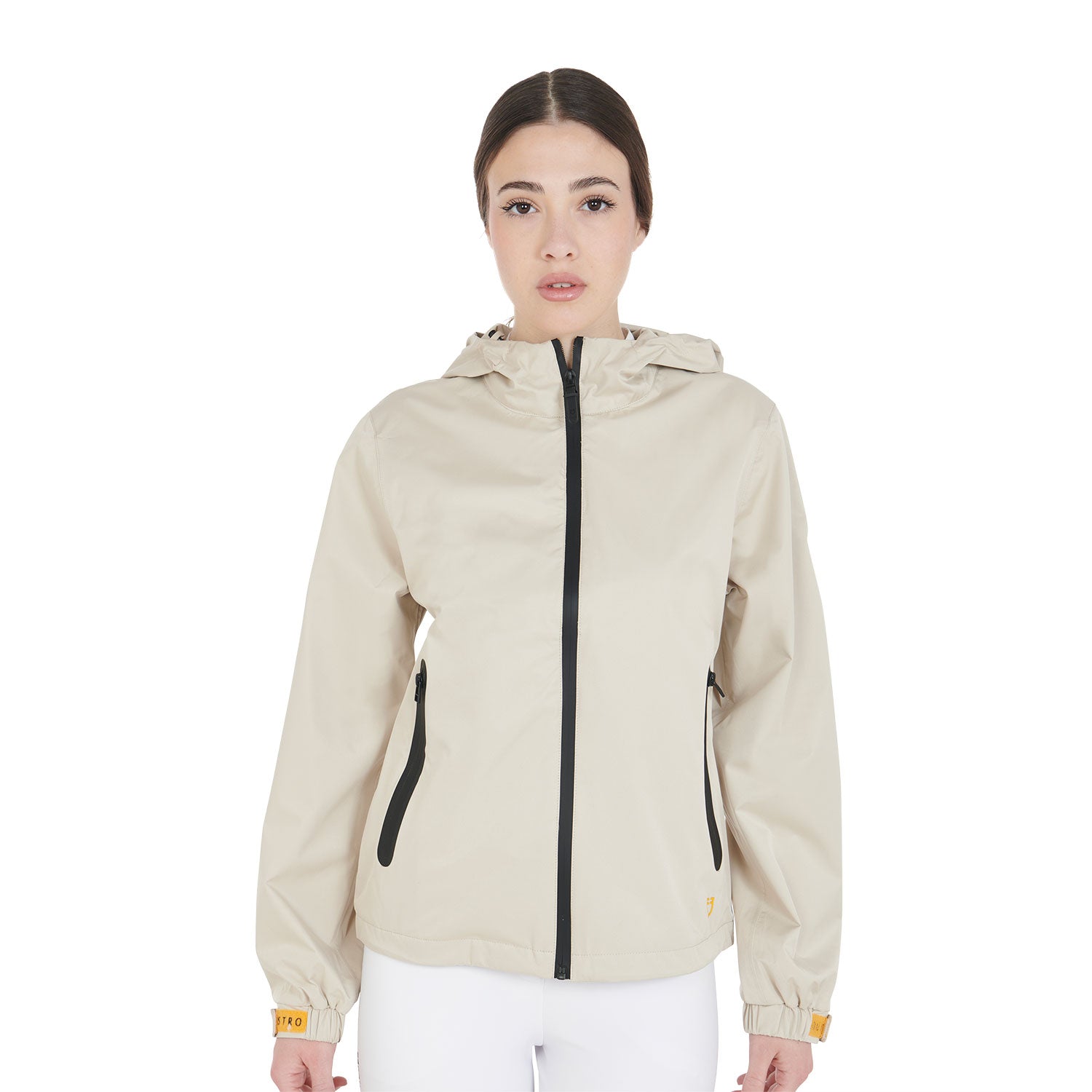 Women's three-layer technical raincoat Beige / L