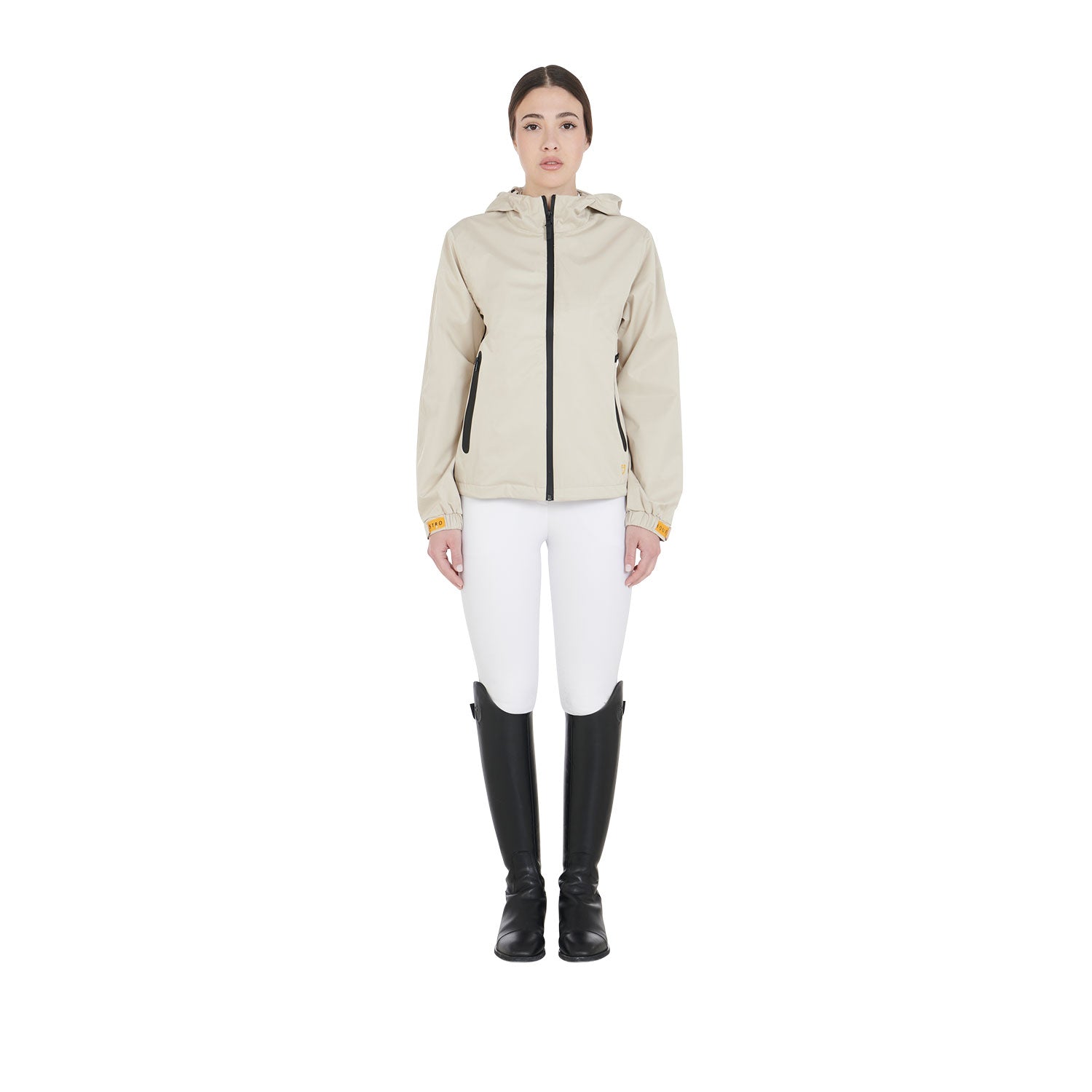 Women's three-layer technical raincoat Beige / L