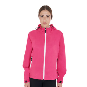 Women's three-layer technical raincoat FUCSIA / L