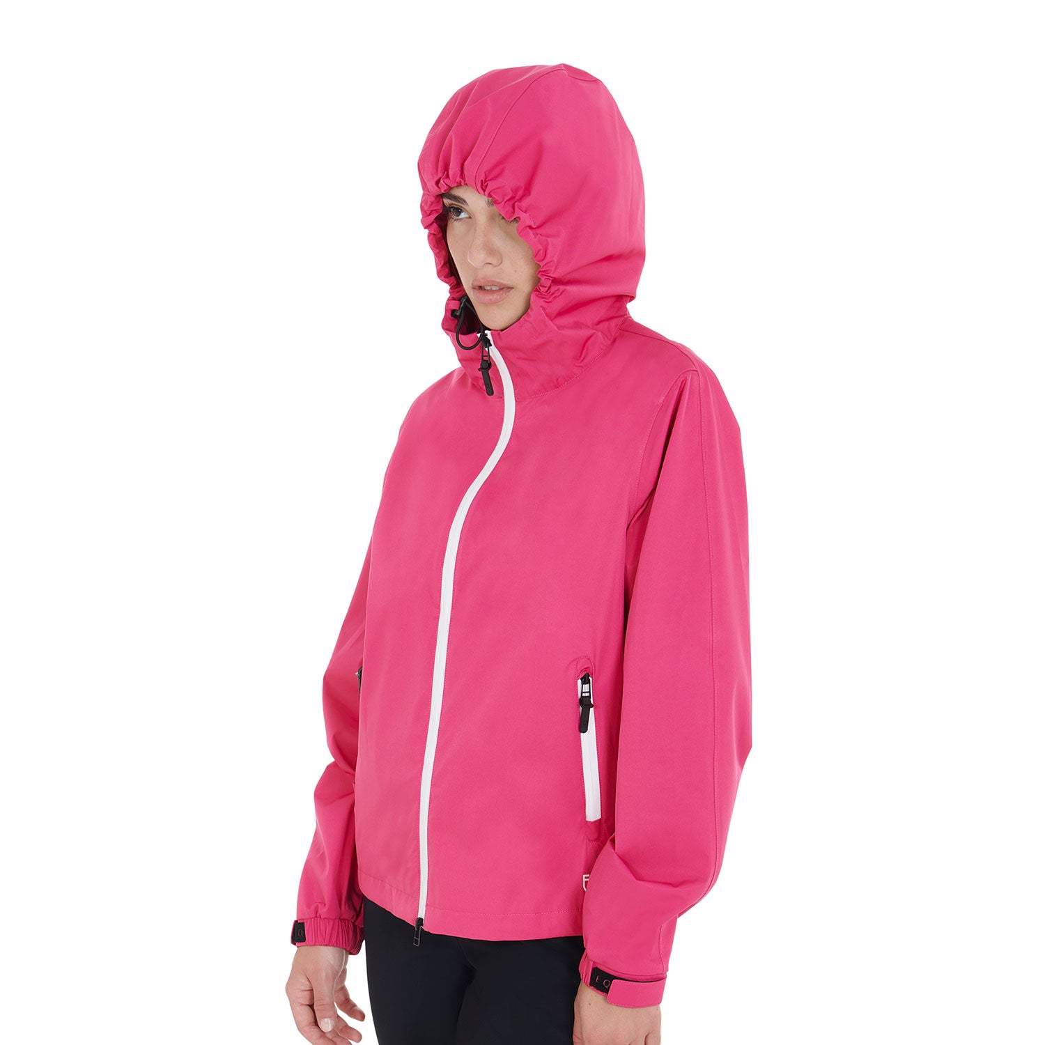 Women's three-layer technical raincoat FUCSIA / L