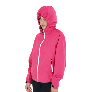 Women's three-layer technical raincoat FUCSIA / L