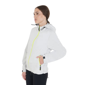 Women's three-layer technical raincoat white / L