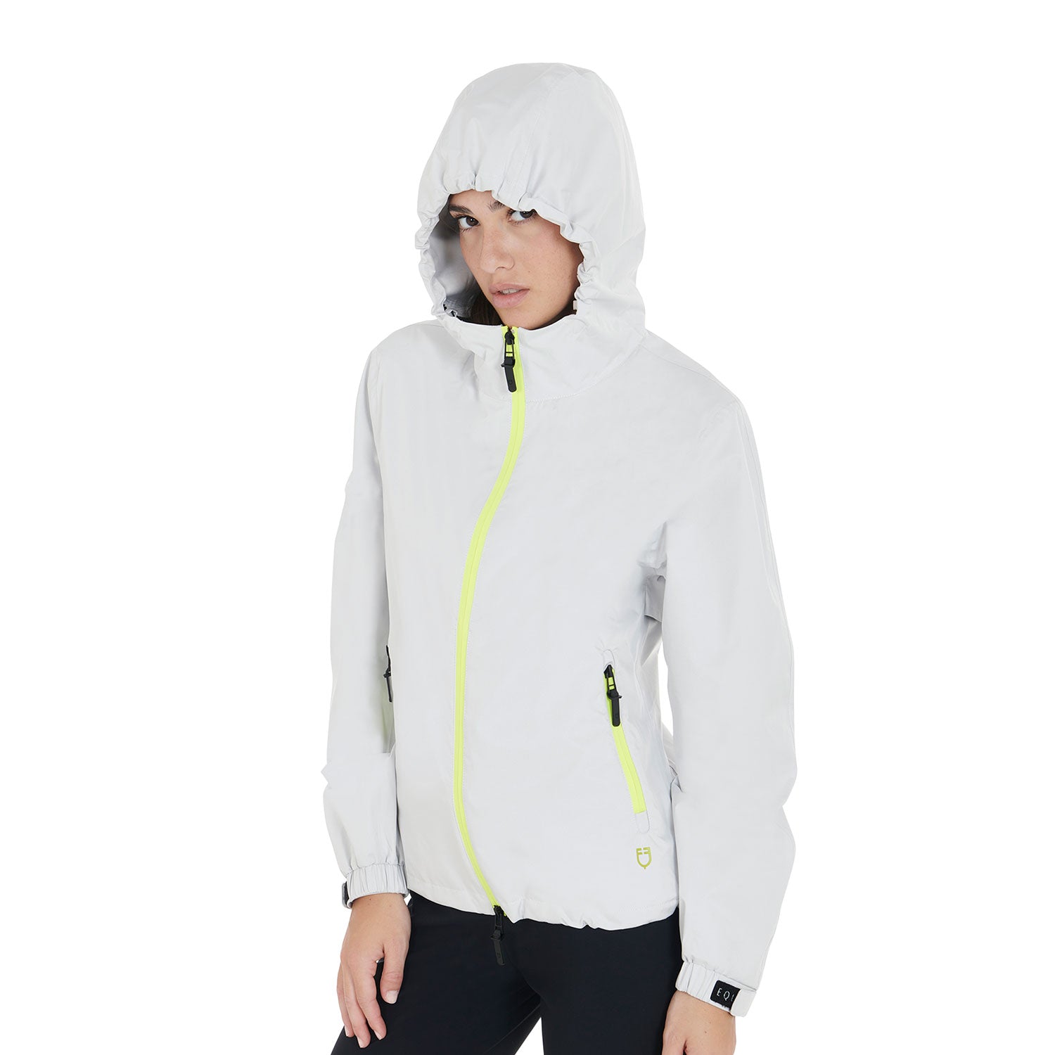 Women's three-layer technical raincoat white / L