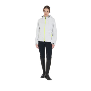 Women's three-layer technical raincoat white / L
