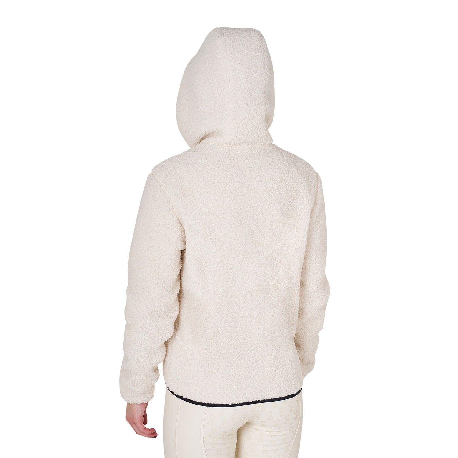 women's sweatshirt in fleece with front pocket White (11-0105) / XL