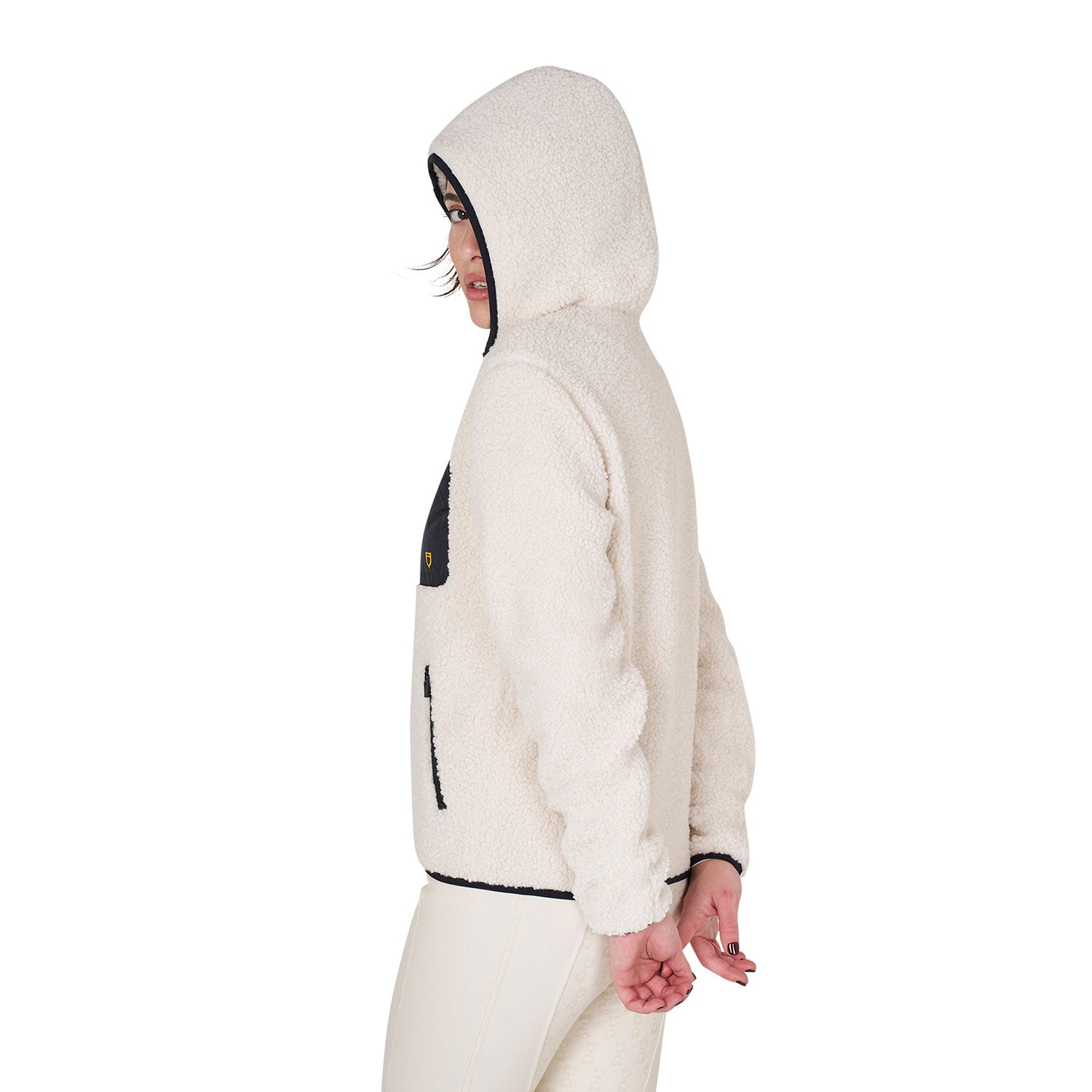 women's sweatshirt in fleece with front pocket White (11-0105) / XL