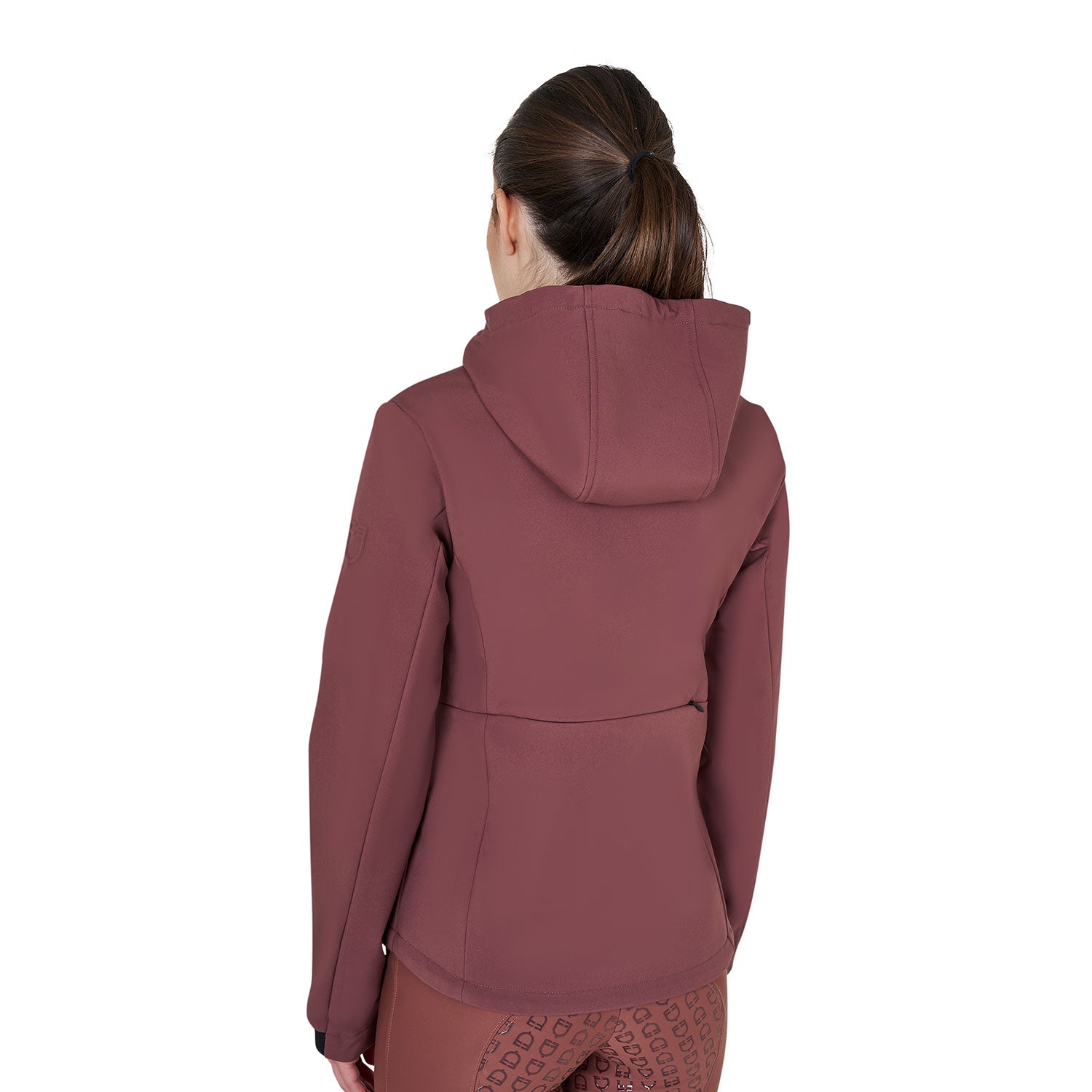 Women's slim fit softshell jacket with concealed pockets MARRON (18-1415) / XS