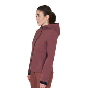 Women's slim fit softshell jacket with concealed pockets MARRON (18-1415) / XS