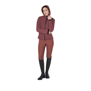 Women's slim fit softshell jacket with concealed pockets MARRON (18-1415) / XS