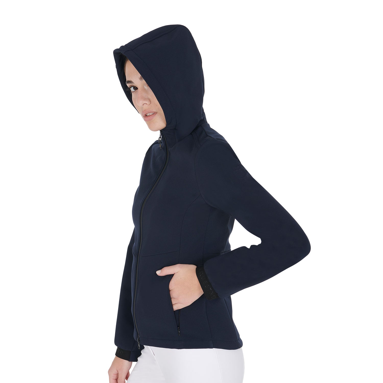 Women's slim fit softshell jacket with concealed pockets NAVY BLAZER (19-3923) / XS