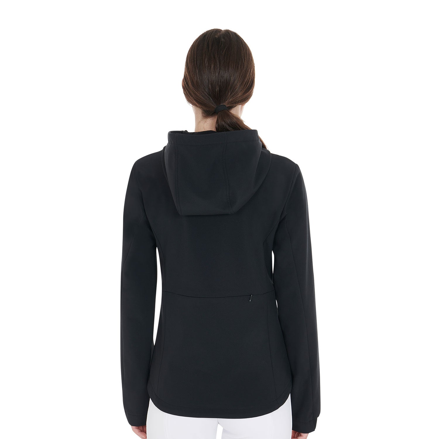 Women's slim fit softshell jacket with concealed pockets BLACK / XS