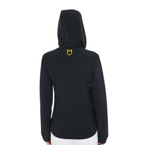 Women's slim fit softshell jacket with concealed pockets BLACK / XS