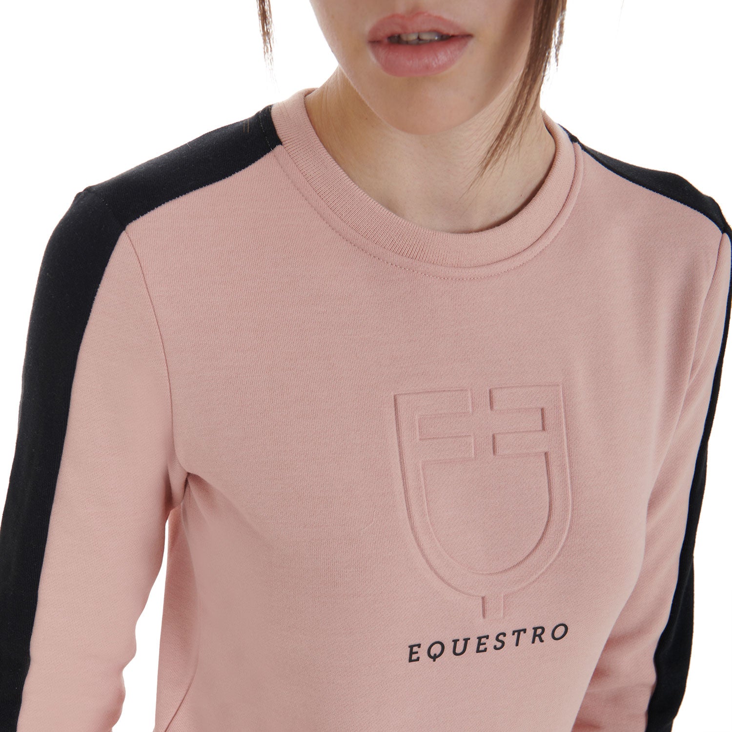 Women'S Crewneck Sweatshirt With Printed Logo cameo rose (14-1310) / XXL