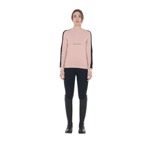 Women'S Crewneck Sweatshirt With Printed Logo cameo rose (14-1310) / L