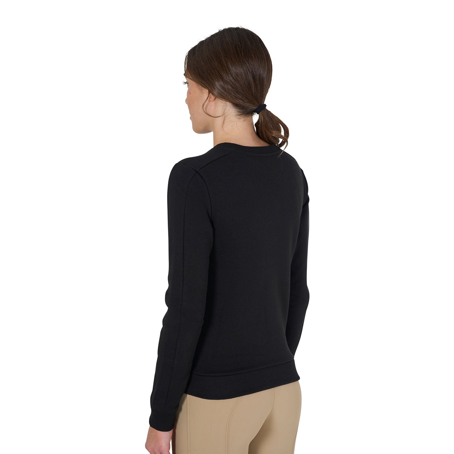 Women'S Crewneck Sweatshirt With Printed Logo black / XXL