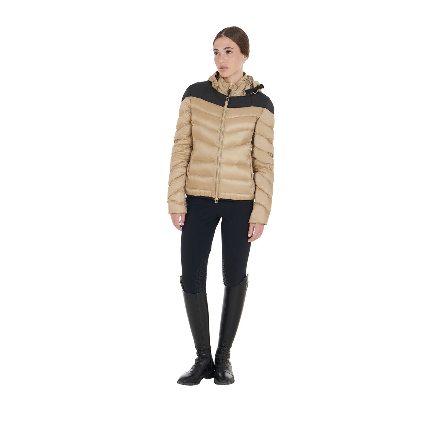 Women'S Slim Fit Down Jacket With Removable Hood