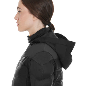 Women'S Slim Fit Down Jacket With Removable Hood black / XXL