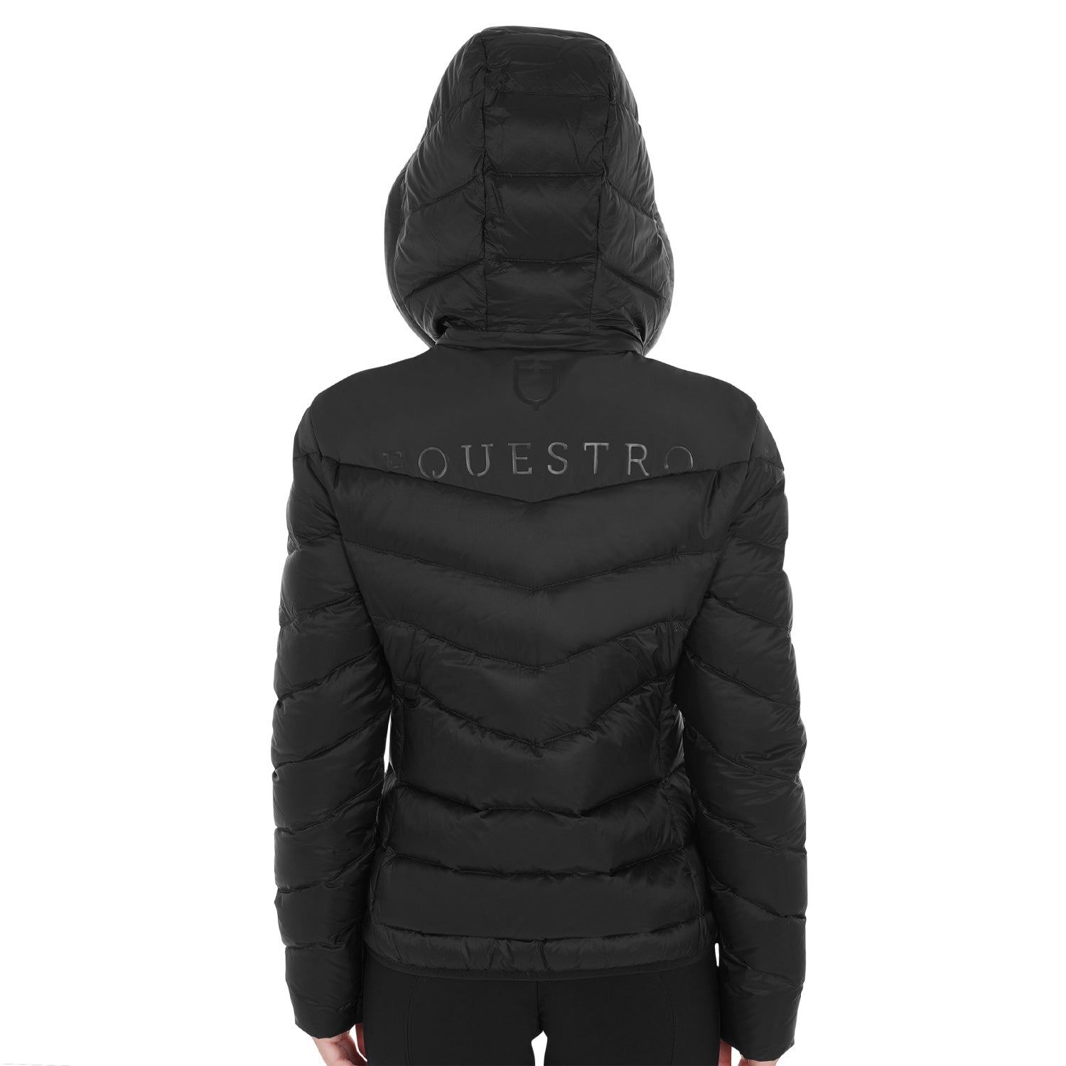 Women'S Slim Fit Down Jacket With Removable Hood black / XXL