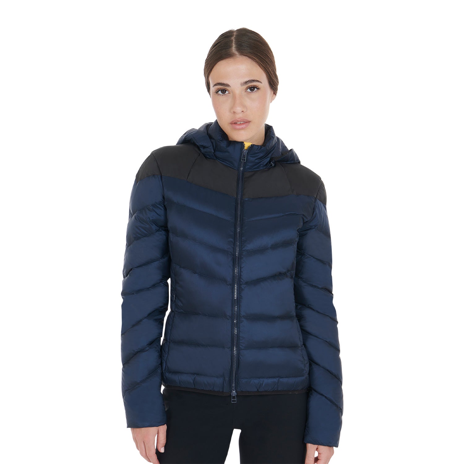 Women'S Slim Fit Down Jacket With Removable Hood navy / XXL